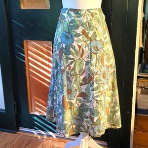 Eddie Bauer Floral Print Skirt Sz LP